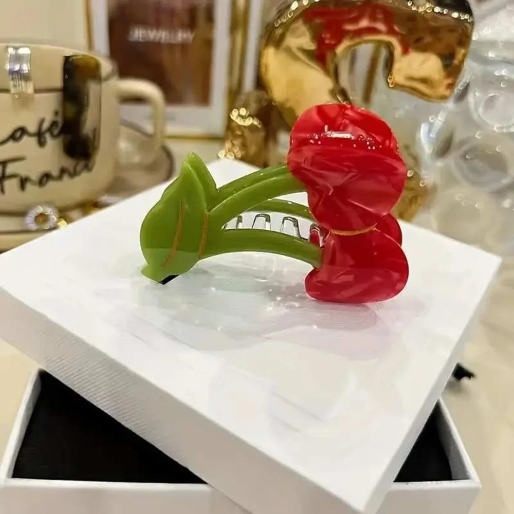 Cherry Hair Claw‎ Clip Cute Fruit Hair Accessories Strong Hold Hair Jaw Clamp